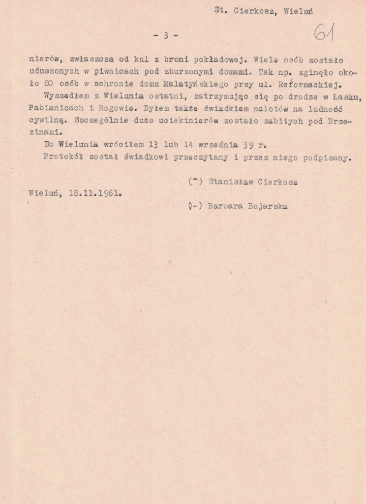 Fot. 5c. Relacja Stanisława Cierkosza. Źródło: I.Z. Dok. III – 100.