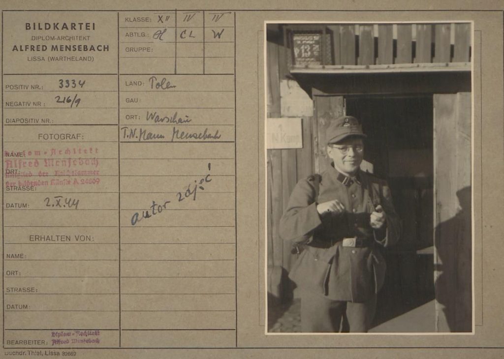 Fot.3. Alfred Mensebach w mundurze. Źródło: I.Z. Dok. IV-112.